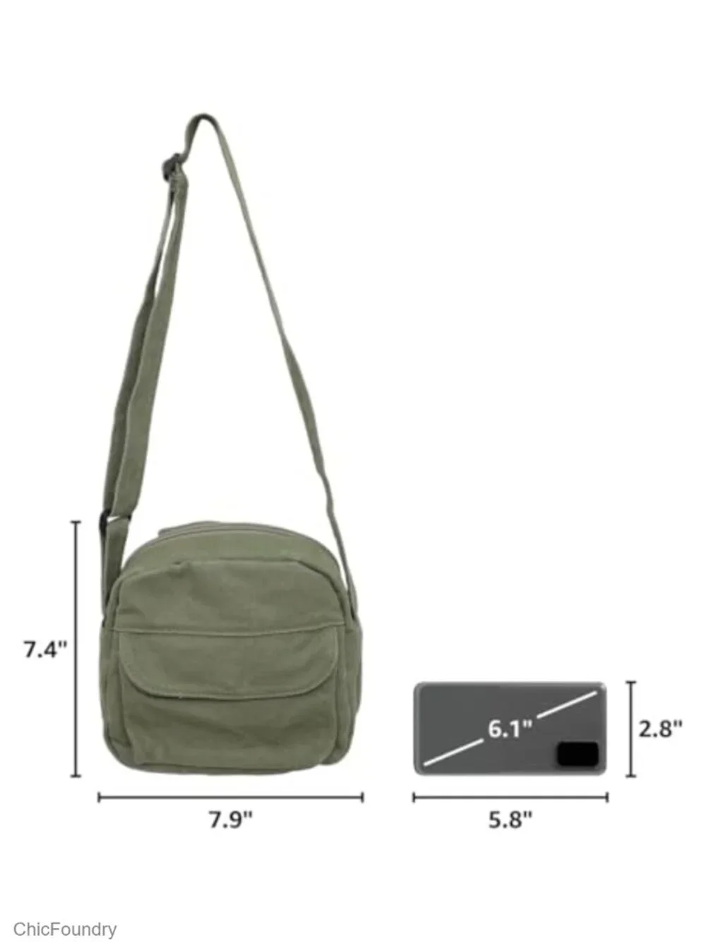 Mini Canvas Crossbody Bag Phone Purse Small Travel Shoulder Bag